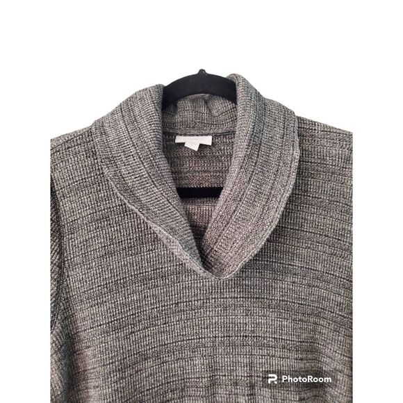 J.Jill L gray cinch sides cowl neck long sleeve knit sweater RN97641 tunic - Picture 2 of 4